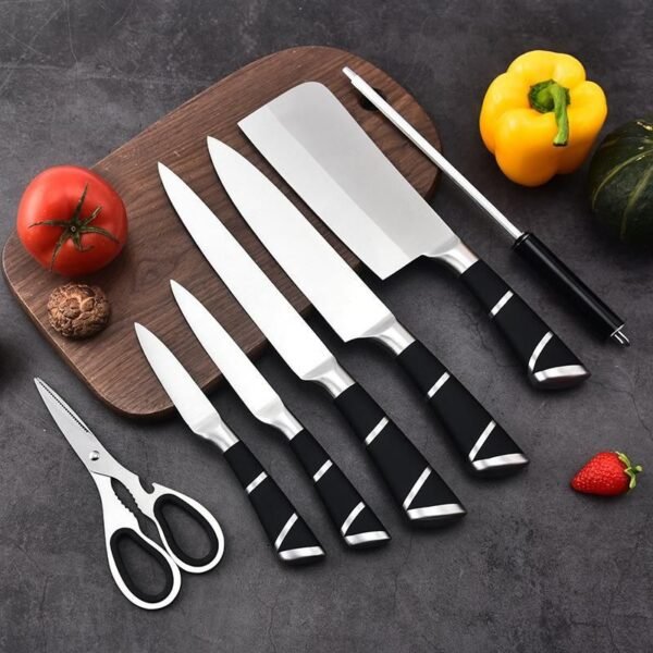 8-Piece Knife Set with Sharpener & Acrylic Stand