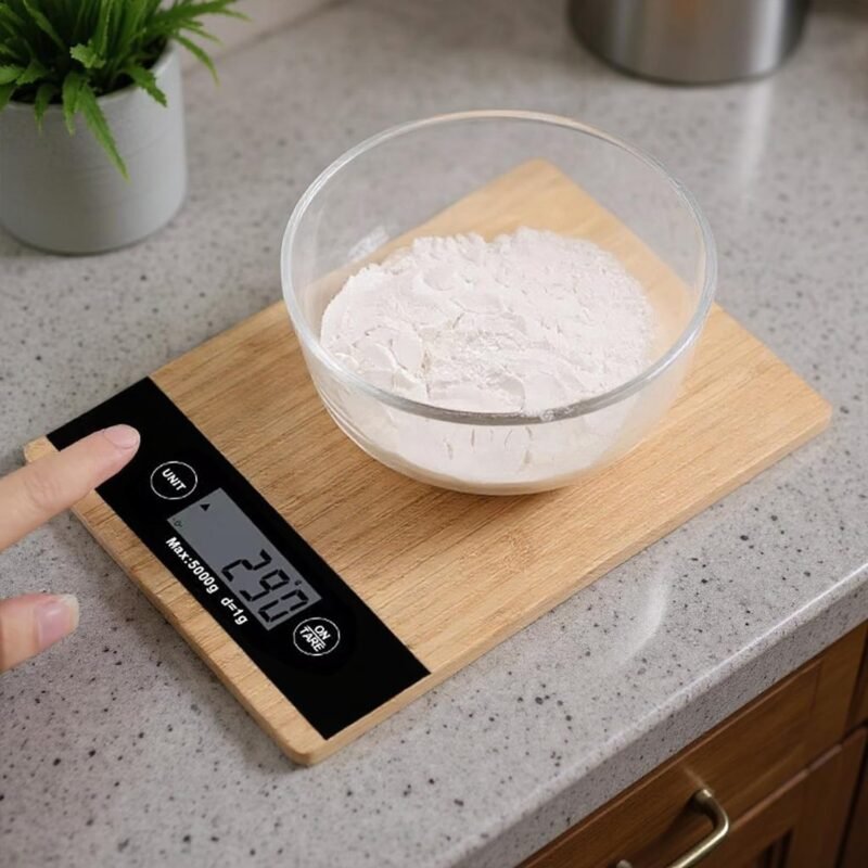 TK Electronic Bamboo Kitchen Scale – Digital
