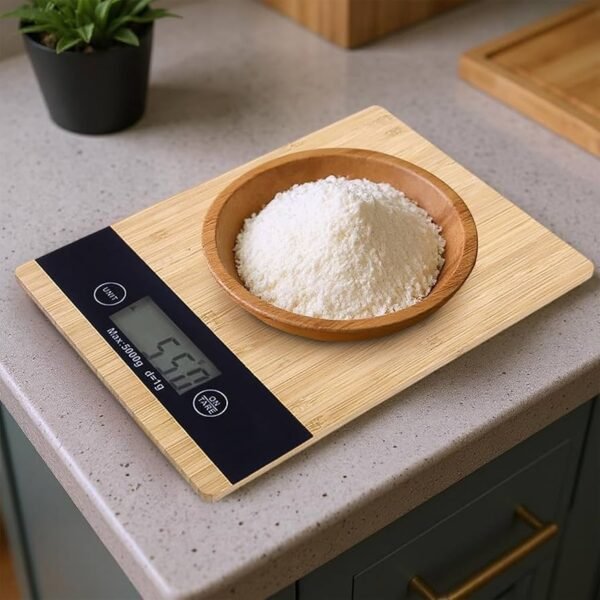 TK Electronic Bamboo Kitchen Scale – Digital