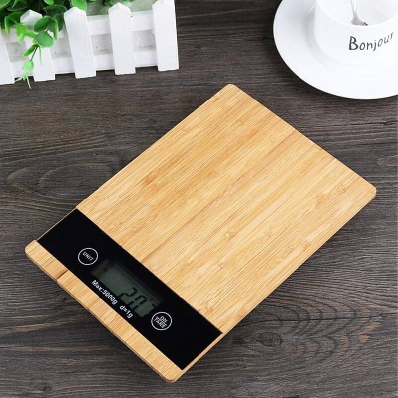 TK Electronic Bamboo Kitchen Scale – Digital