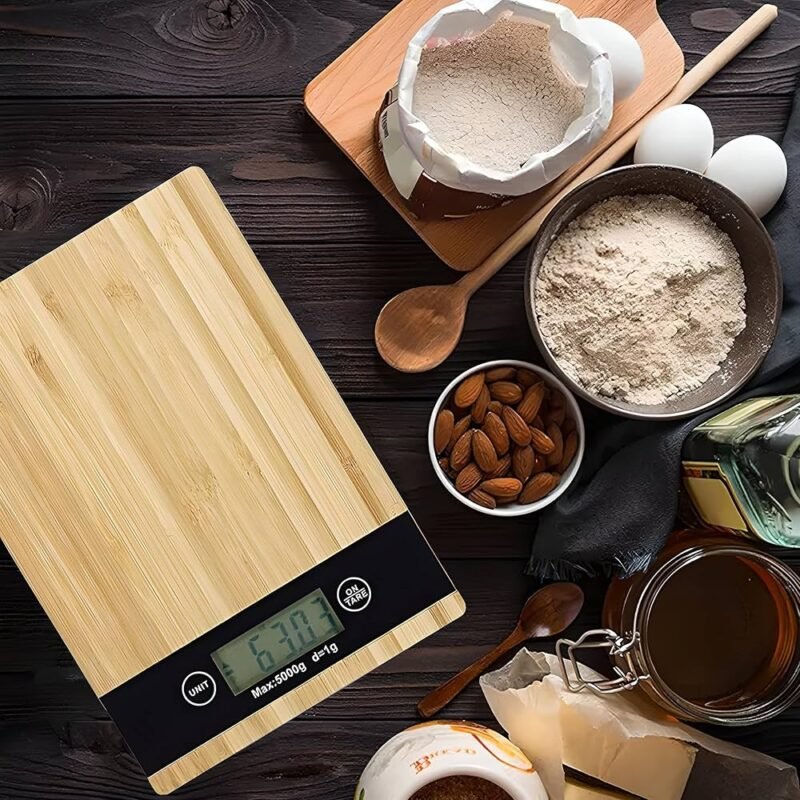 TK Electronic Bamboo Kitchen Scale – Digital