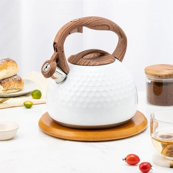 TK 3.0L Stainless Steel Whistling Kettle with Wooden Handle