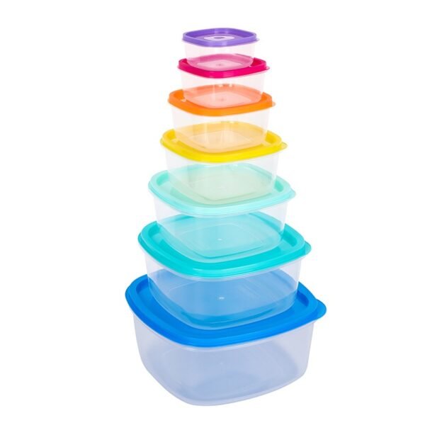 TK 7-Piece Square Food Storage Container Set