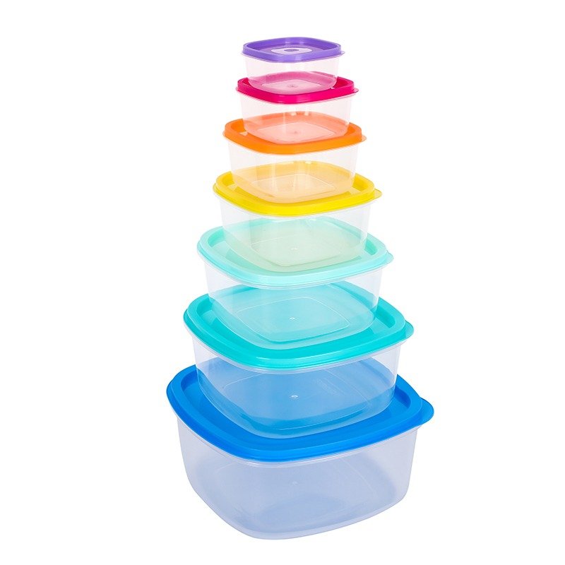 TK 7-Piece Square Food Storage Container Set