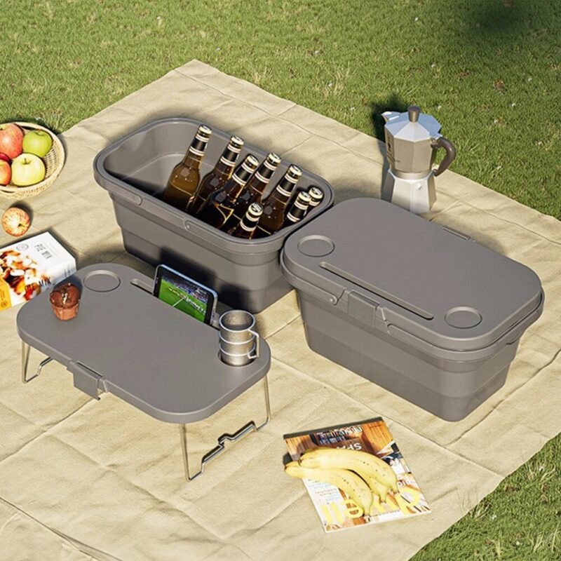 TK Multifunction Foldable Picnic Basket – Outdoor Camping & Storage