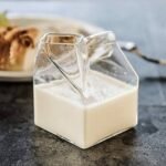 Vintage Glass Milk Bottle 235ml – Reusable Beverage Jar