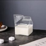 Vintage Glass Milk Bottle 235ml – Reusable Beverage Jar