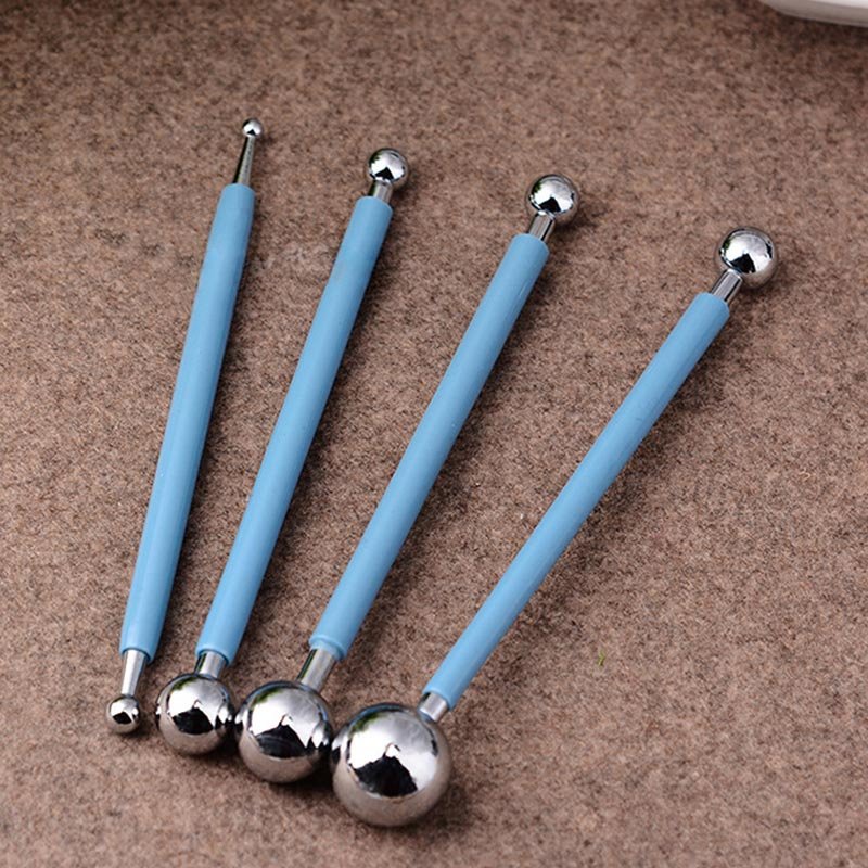 Ball Stylus Clay & Fondant Sculpting Tool Set – 4 Piece Cake Decorating Kit