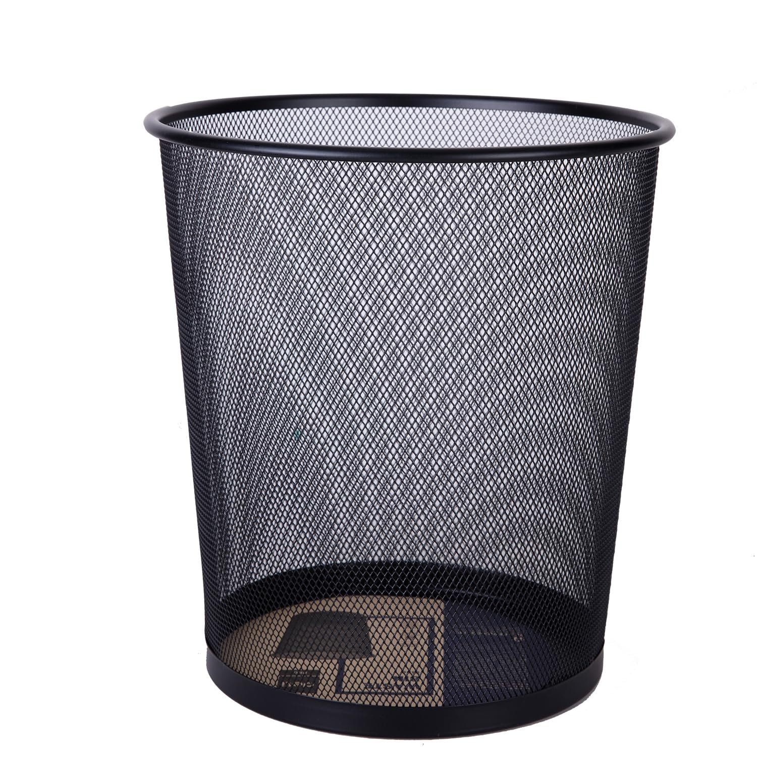 Black Metal Mesh Waste Bin – Office & Home Trash Can