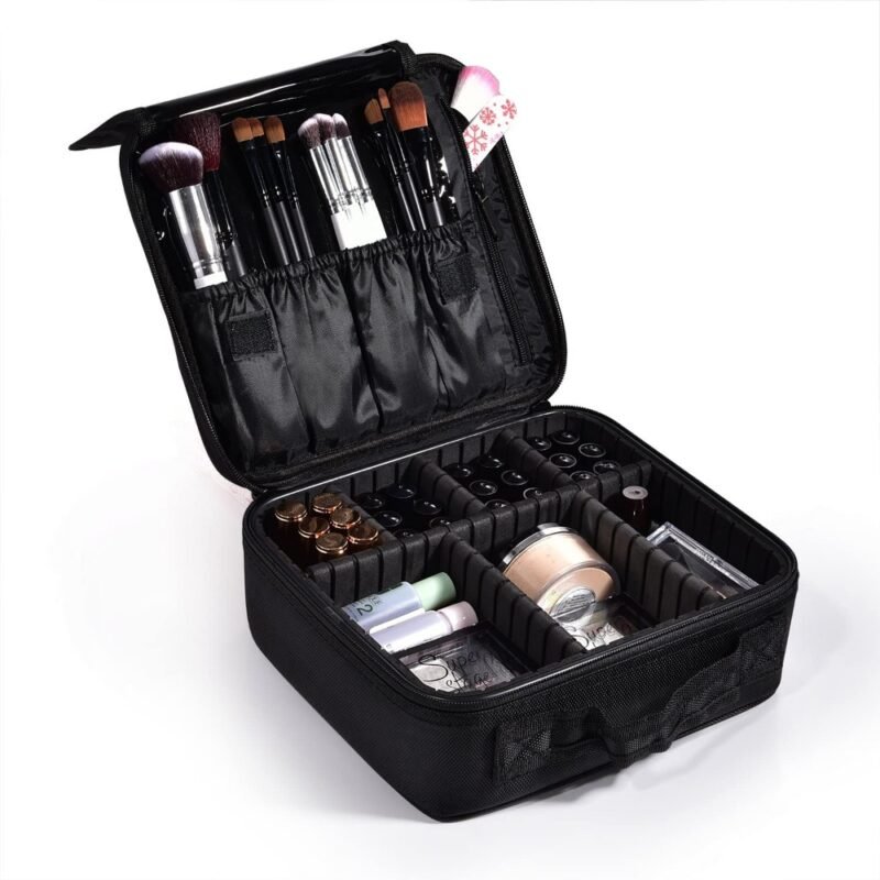 Travel Makeup Organizer Bag – Nylon Cosmetic Case