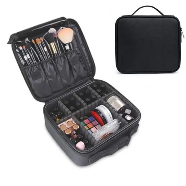 Travel Makeup Organizer Bag – Nylon Cosmetic Case
