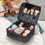Travel Makeup Organizer Bag – Nylon Cosmetic Case