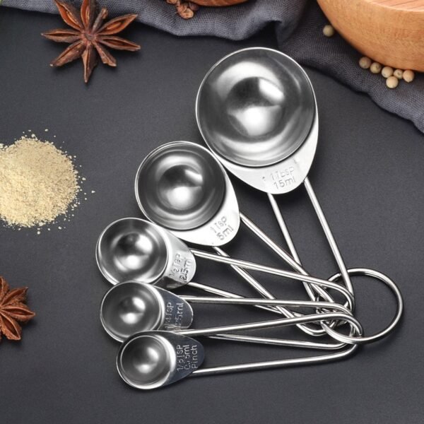 TK Stainless Steel 5-Piece Measuring Spoon Set