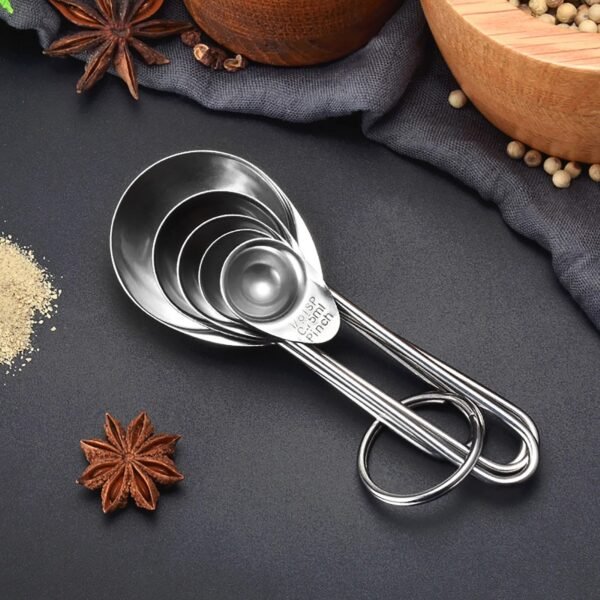 TK Stainless Steel 5-Piece Measuring Spoon Set