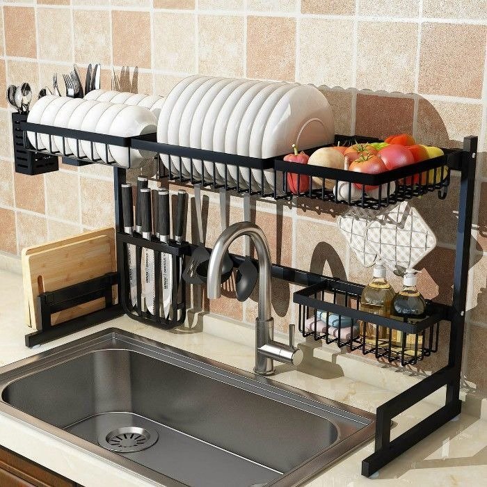 Over-Sink Metal Drying Rack – Space-Saving Kitchen Organizer