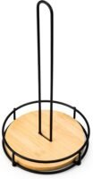 Paper Towel Holder with Bamboo Base – Kitchen Counter Stand