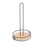 Paper Towel Holder with Bamboo Base – Kitchen Counter Stand