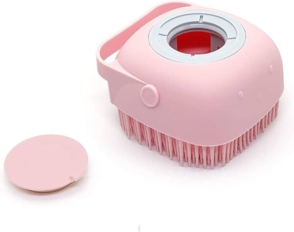 Silicone Shower Brush with Built-In Dispenser – Exfoliating Body Scrubber