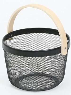 TK Round Iron & Wood Tray with Ventilation