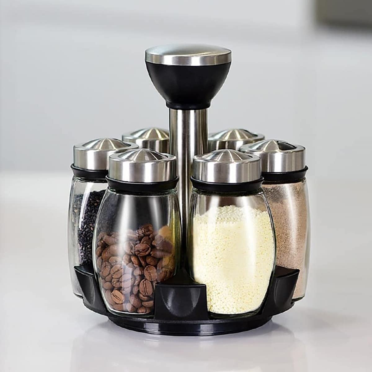 6-Piece Rotating Countertop Spice Organizer