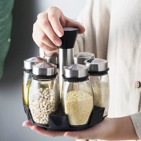 6-Piece Rotating Countertop Spice Organizer