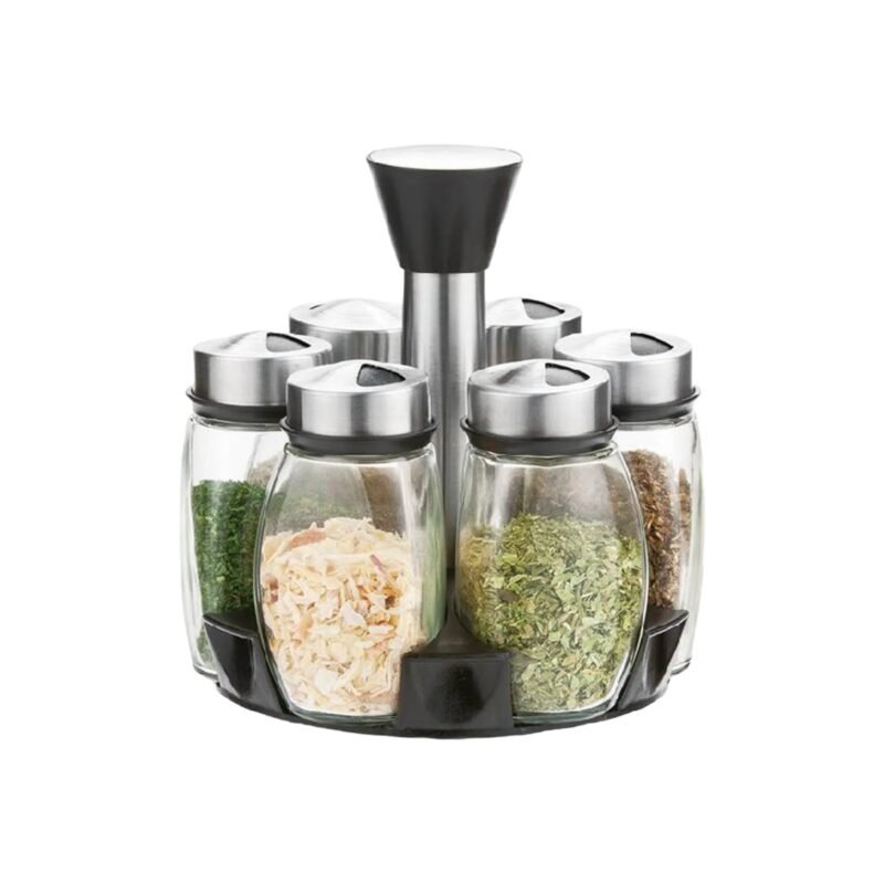 6-Piece Rotating Countertop Spice Organiser