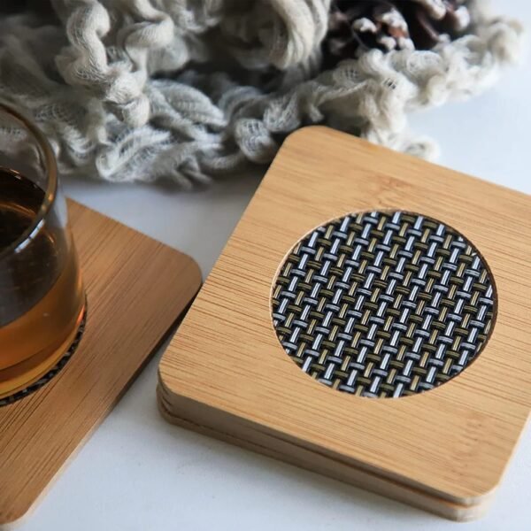 Bamboo Wooden Coasters – Durable & Eco-Friendly