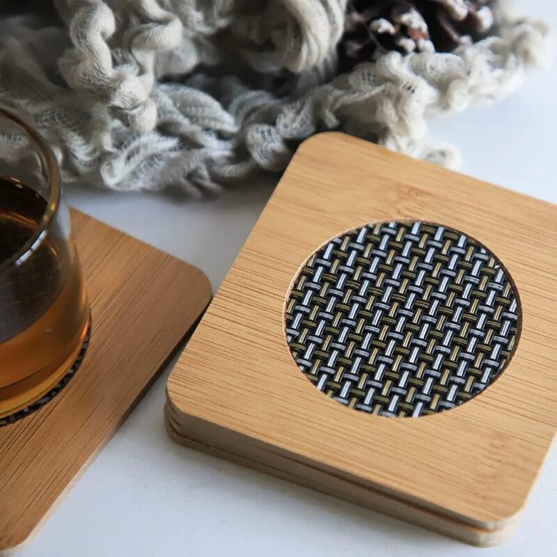 Bamboo Wooden Coasters – Durable & Eco-Friendly