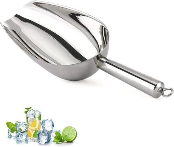 Stainless Steel Ice Scoop – Multipurpose Kitchen & Bar Tool