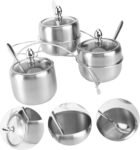 3 Piece Stainless Steel Seasoning Jars