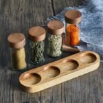 TK Glass Spice Jar with Acacia Base