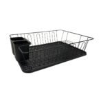 Metal Dish Rack with Drip Tray and Cutlery Holder