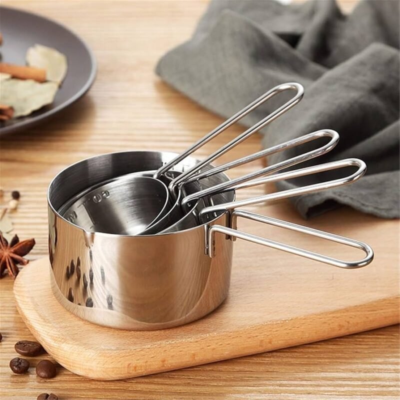 TK Stainless Steel 4-Piece Measuring Cups – Baking & Cooking Set