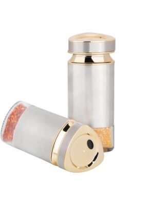 Glass & Stainless Steel Shaker Bottle – Spice & Seasoning Dispenser