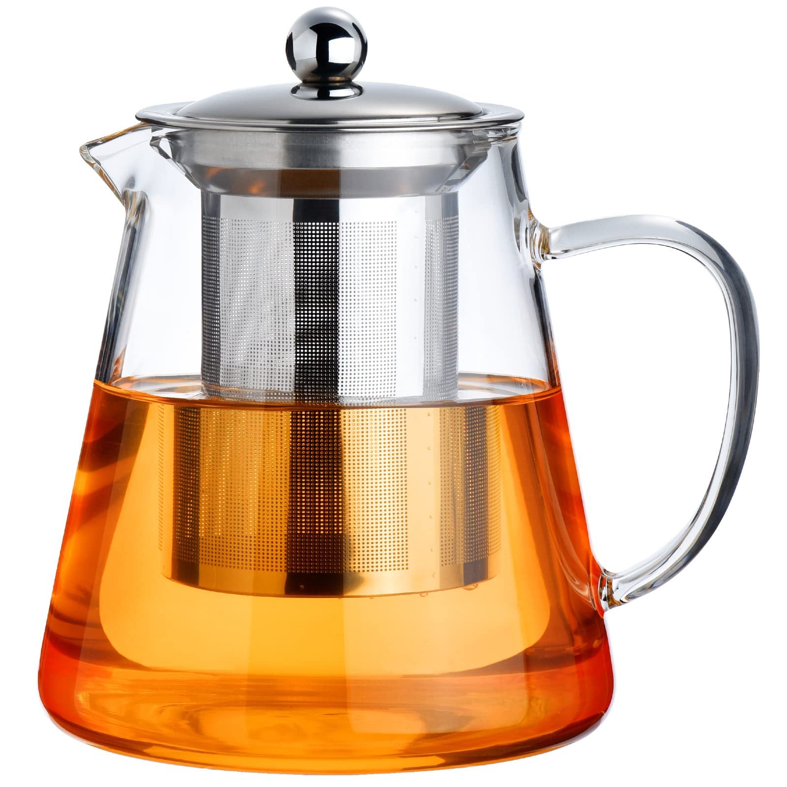 Glass Teapot with Removable Stainless Steel Infuser