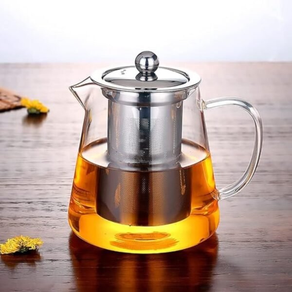 Glass Teapot with Removable Stainless Steel Infuser
