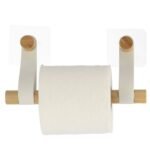 TK Bamboo Wall-Mounted Toilet Paper Holder