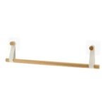 TK Bamboo Wall-Mounted Towel Rack – Single-Bar Adhesive Bathroom Holder