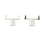 TK Bamboo Wall-Mounted Towel Rack – Single-Bar Adhesive Bathroom Holder