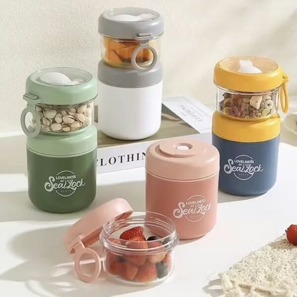 On-The-Go Double Layer Food Container