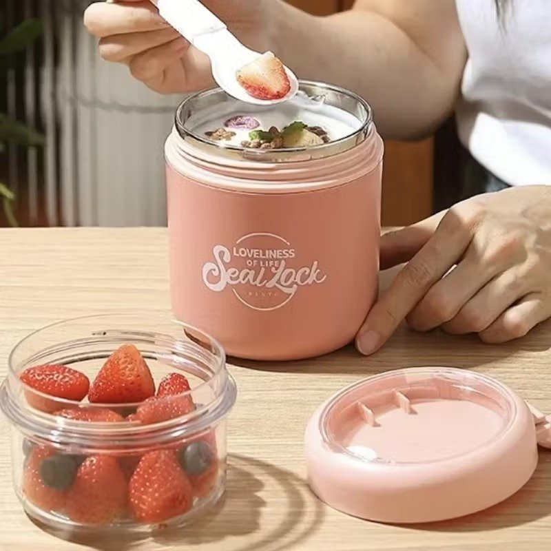 On-The-Go Double Layer Food Container