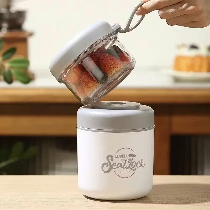 On-The-Go Double Layer Food Container