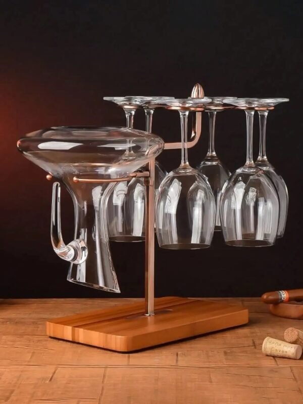 Wine Decanter & Glass Holder – Compact Display Stand
