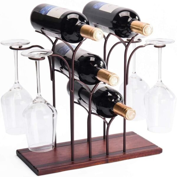 Freestanding Wine Glass & Bottle Rack