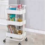 TK 3 Tier Rolling Storage Cart with PP Baskets