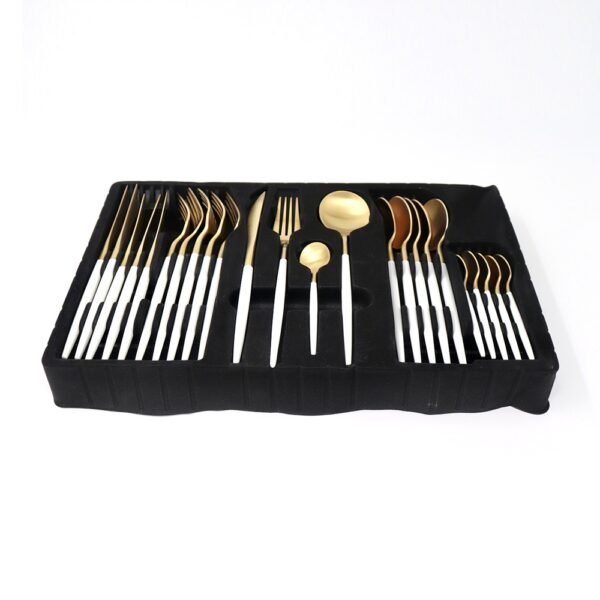 24pc Stainless Steel Cutlery Set – Flatware for 6