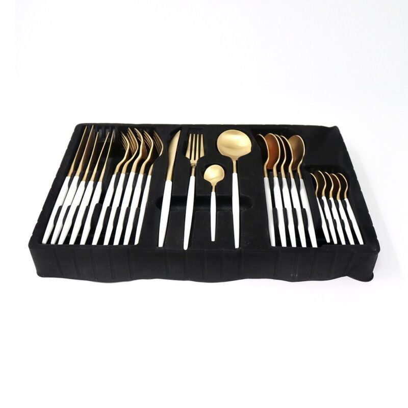 24pc Stainless Steel Cutlery Set – Flatware for 6