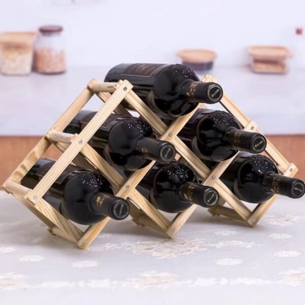 Diamond-Shaped Wooden Wine Rack