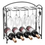 Countertop Wine Glass & Bottle Rack – Metal Wine Organizer