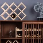 Diamond-Shaped Wooden Wine Rack